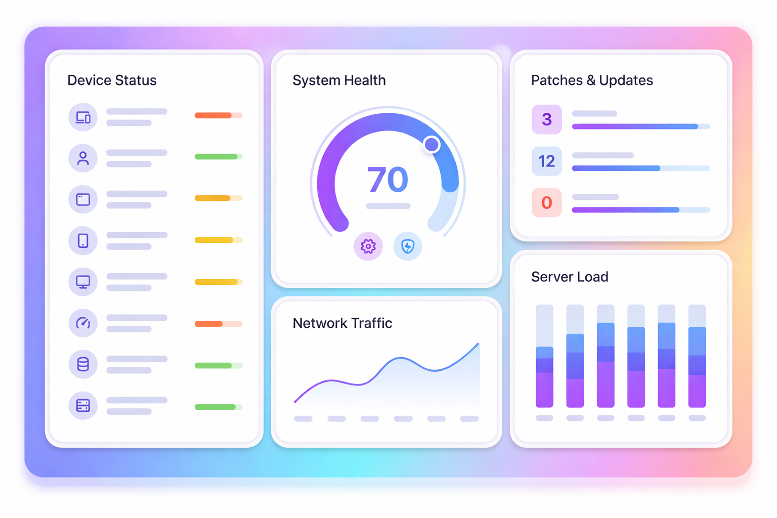 Monitoring dashboard illustration
